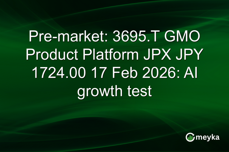 Pre-market: 3695.T GMO Product Platform JPX JPY 1724.00 17 Feb 2026: AI growth test
