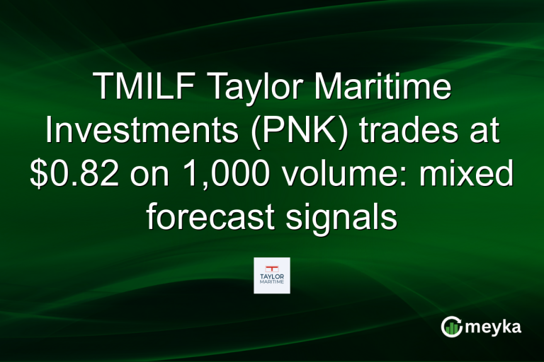 TMILF Taylor Maritime Investments (PNK) trades at $0.82 on 1,000 volume: mixed forecast signals