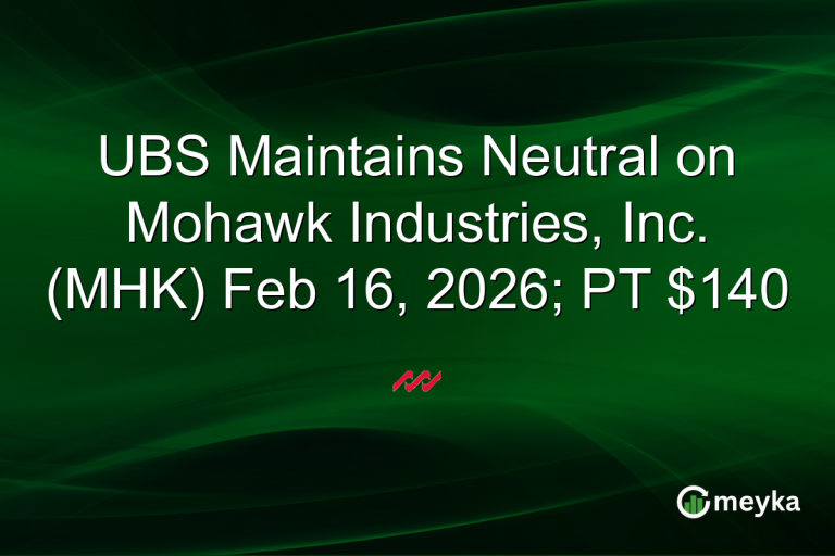 UBS Maintains Neutral on Mohawk Industries, Inc. (MHK) Feb 16, 2026; PT $140