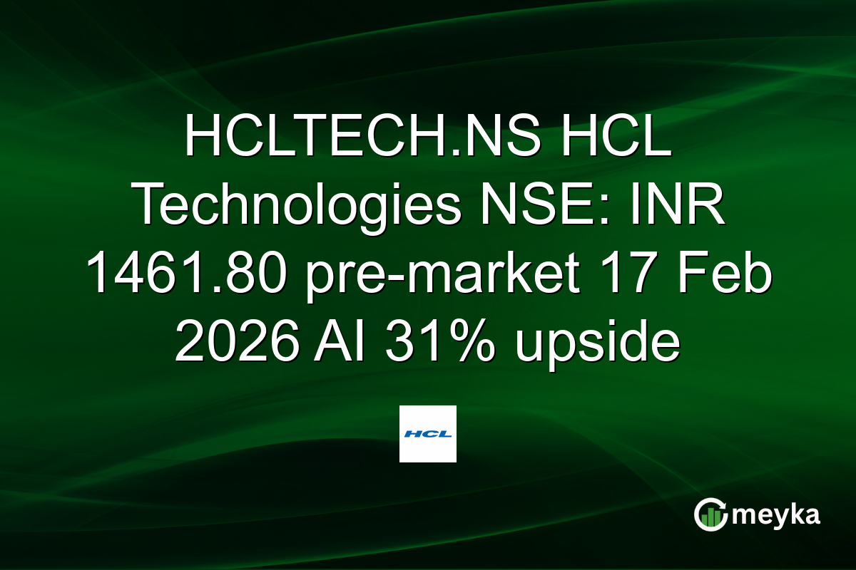 HCLTECH.NS HCL Technologies NSE: INR 1461.80 pre-market 17 Feb 2026 AI 31% upside