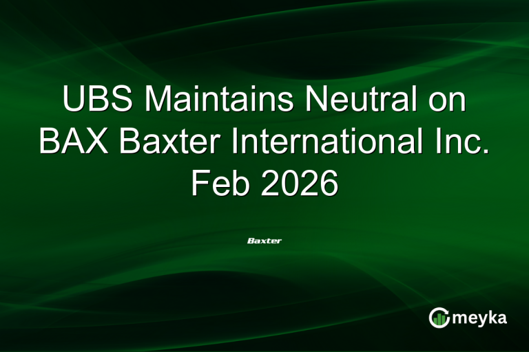 UBS Maintains Neutral on BAX Baxter International Inc. Feb 2026