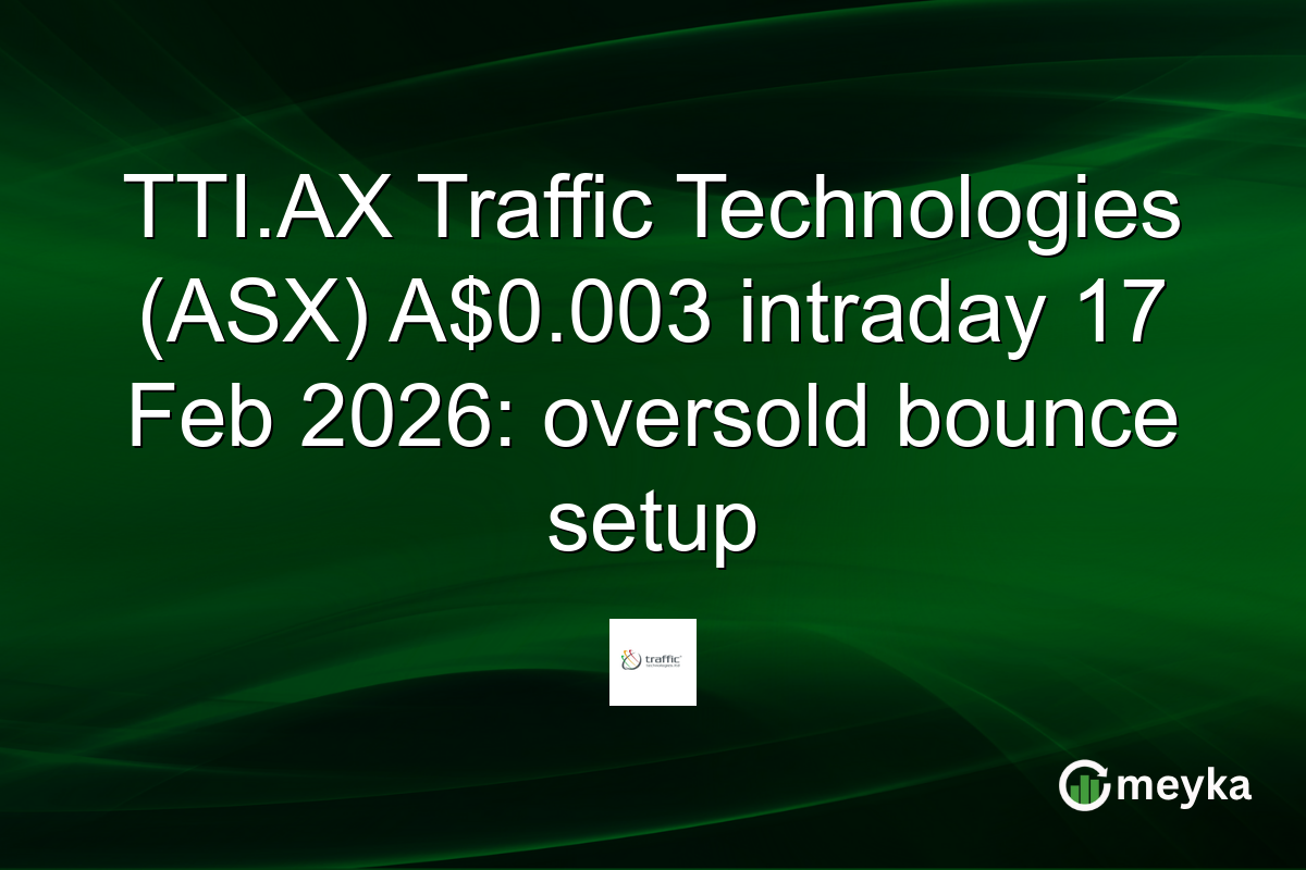 TTI.AX Traffic Technologies (ASX) A$0.003 intraday 17 Feb 2026: oversold bounce setup