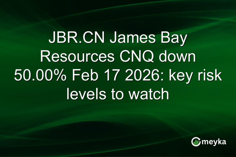 JBR.CN James Bay Resources CNQ down 50.00% Feb 17 2026: key risk levels to watch