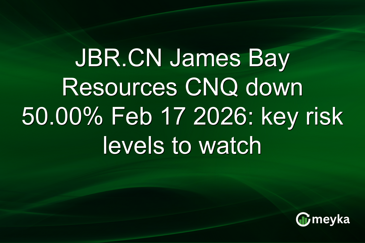 JBR.CN James Bay Resources CNQ down 50.00% Feb 17 2026: key risk levels to watch