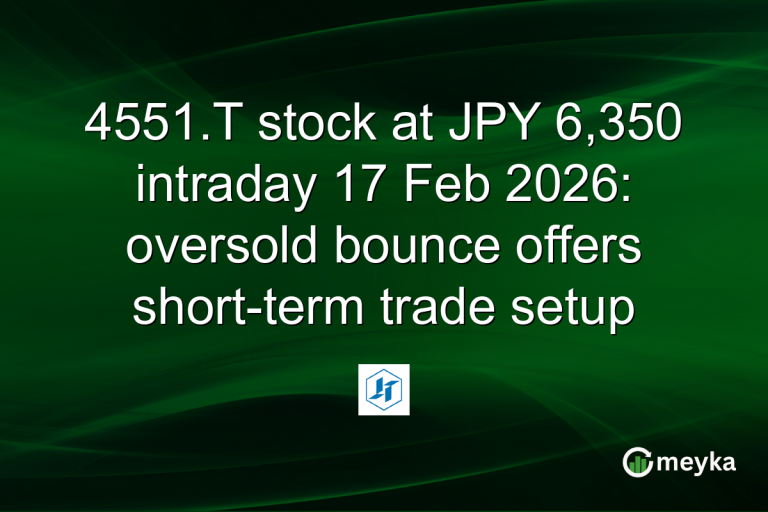 4551.T stock at JPY 6,350 intraday 17 Feb 2026: oversold bounce offers short-term trade setup