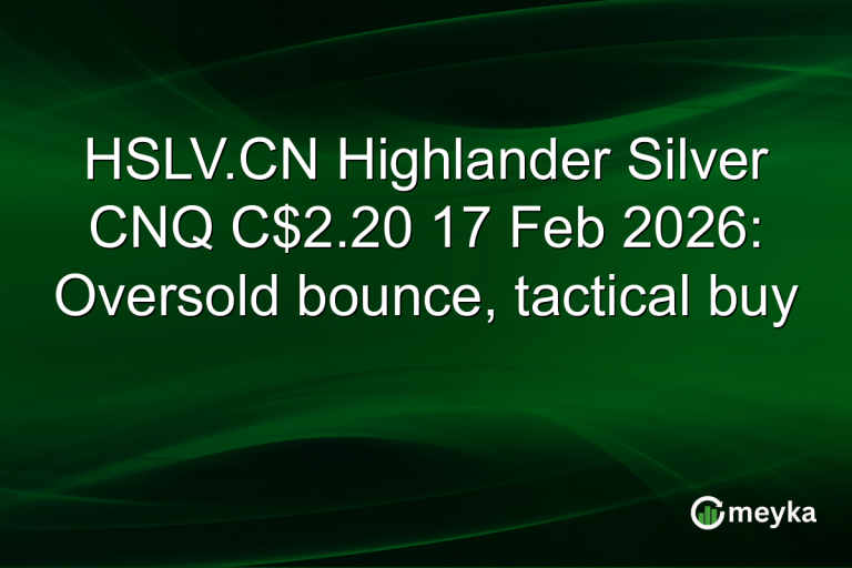 HSLV.CN Highlander Silver CNQ C$2.20 17 Feb 2026: Oversold bounce, tactical buy