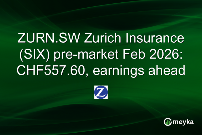 ZURN.SW Zurich Insurance (SIX) pre-market Feb 2026: CHF557.60, earnings ahead