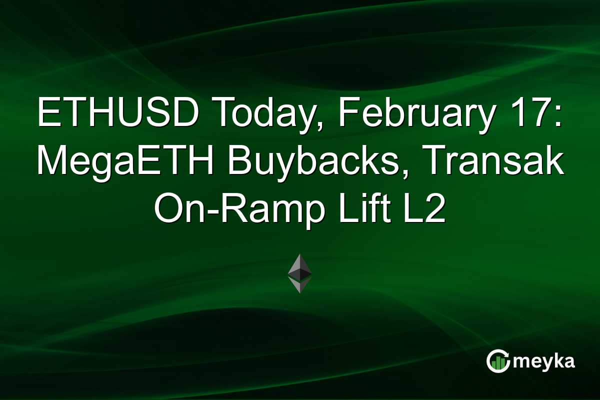 ETHUSD Today, February 17: MegaETH Buybacks, Transak On-Ramp Lift L2