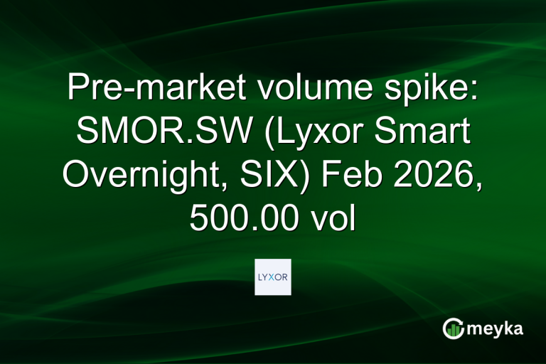 Pre-market volume spike: SMOR.SW (Lyxor Smart Overnight, SIX) Feb 2026, 500.00 vol