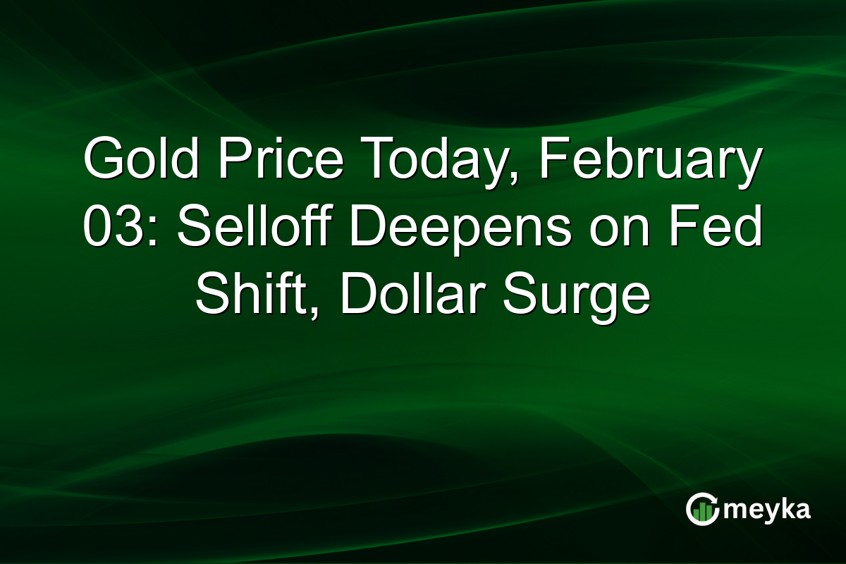 Gold Price Today, February 03: Selloff Deepens on Fed Shift, Dollar Surge