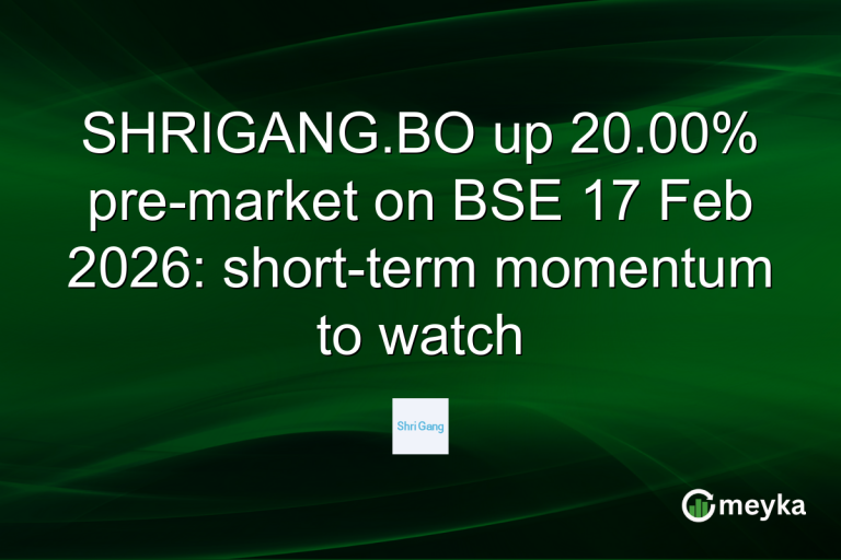 SHRIGANG.BO up 20.00% pre-market on BSE 17 Feb 2026: short-term momentum to watch