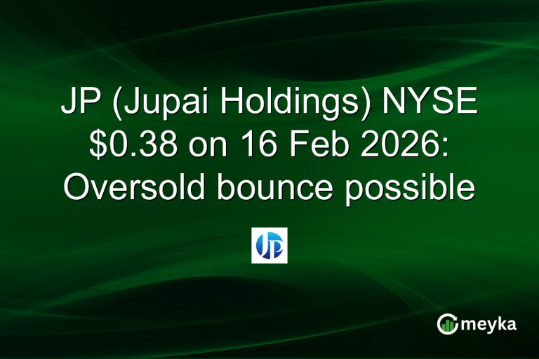 JP (Jupai Holdings) NYSE $0.38 on 16 Feb 2026: Oversold bounce possible