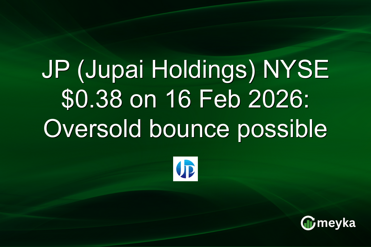JP (Jupai Holdings) NYSE $0.38 on 16 Feb 2026: Oversold bounce possible