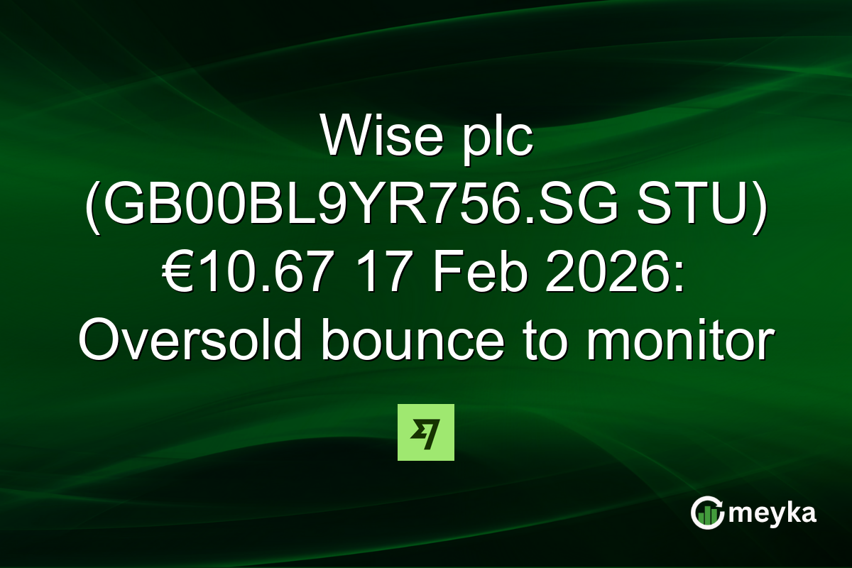 Wise plc (GB00BL9YR756.SG STU) €10.67 17 Feb 2026: Oversold bounce to monitor