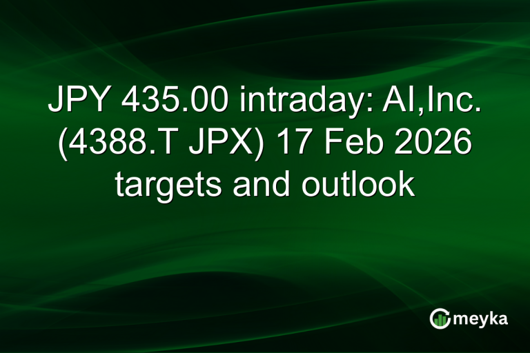 JPY 435.00 intraday: AI,Inc. (4388.T JPX) 17 Feb 2026 targets and outlook
