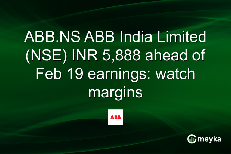 ABB.NS ABB India Limited (NSE) INR 5,888 ahead of Feb 19 earnings: watch margins