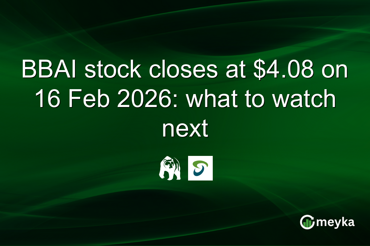 BBAI stock closes at $4.08 on 16 Feb 2026: what to watch next
