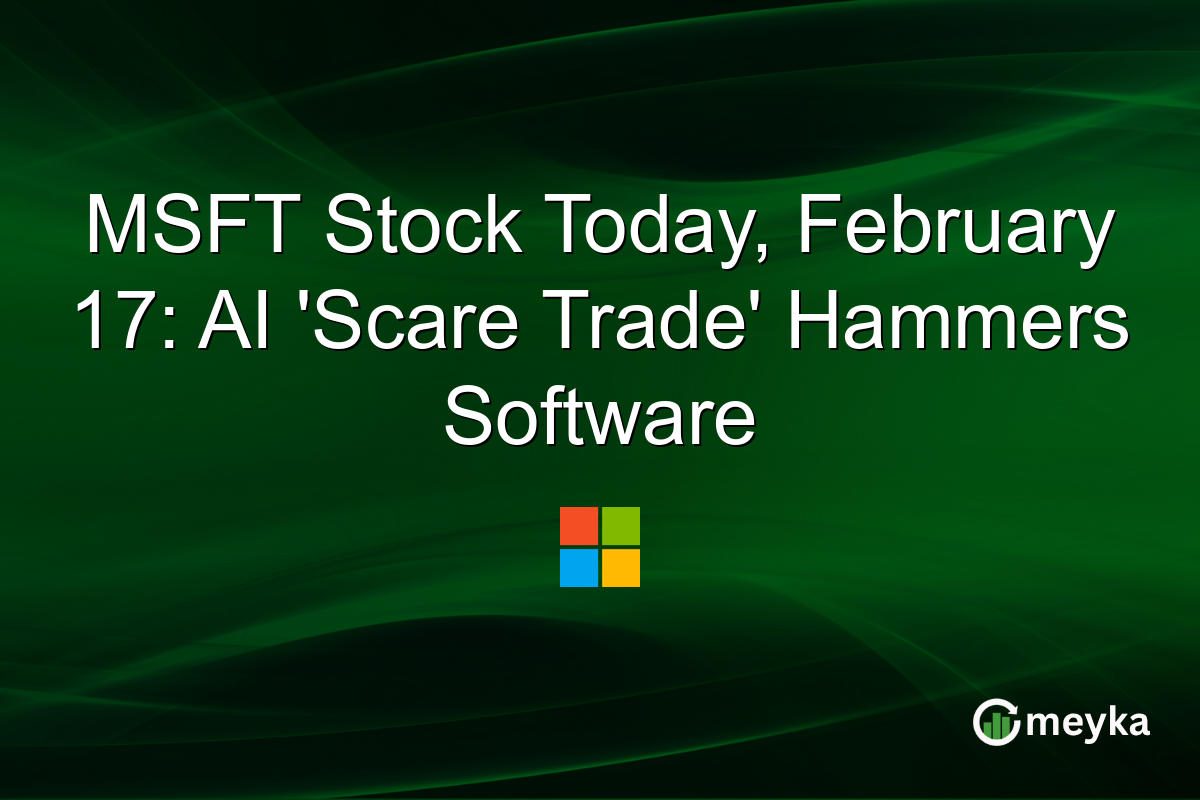 MSFT Stock Today, February 17: AI 'Scare Trade' Hammers Software