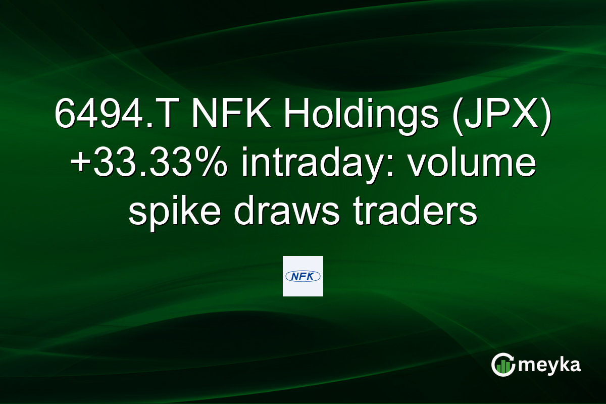 6494.T NFK Holdings (JPX) +33.33% intraday: volume spike draws traders