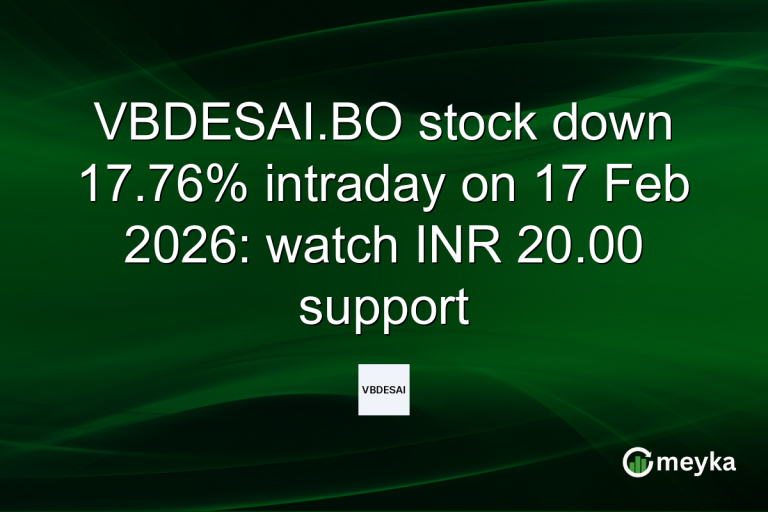 VBDESAI.BO stock down 17.76% intraday on 17 Feb 2026: watch INR 20.00 support