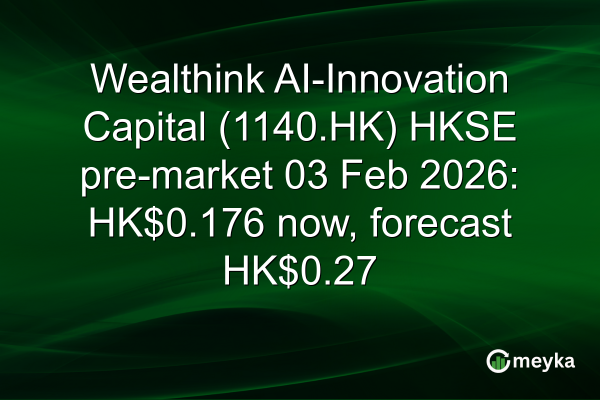 Wealthink AI-Innovation Capital (1140.HK) HKSE pre-market 03 Feb 2026: HK$0.176 now, forecast HK$0.27