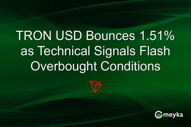 TRON USD Bounces 1.51% as Technical Signals Flash Overbought Conditions