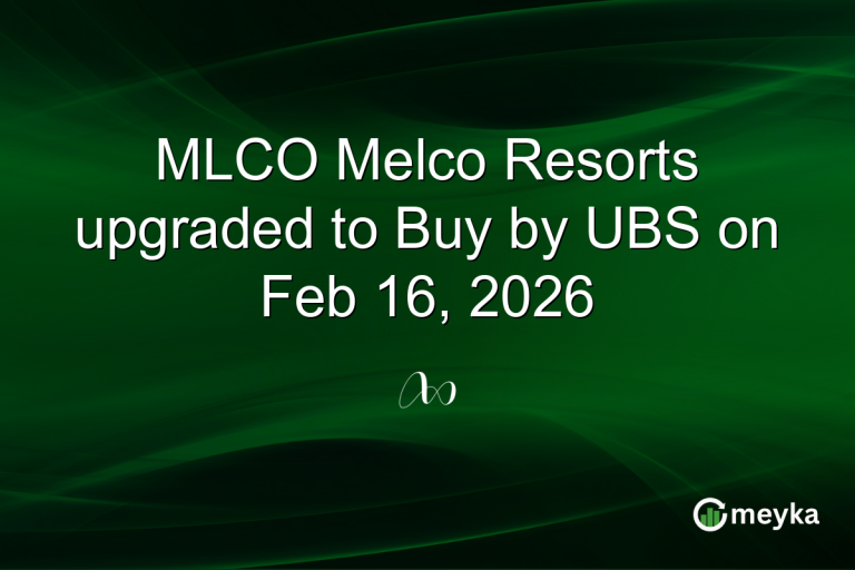 MLCO Melco Resorts upgraded to Buy by UBS on Feb 16, 2026