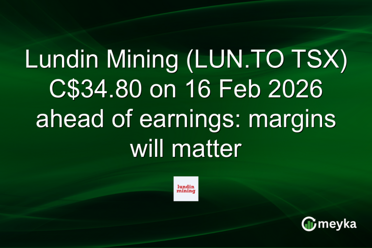 Lundin Mining (LUN.TO TSX) C$34.80 on 16 Feb 2026 ahead of earnings: margins will matter