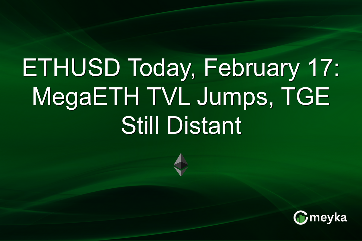 ETHUSD Today, February 17: MegaETH TVL Jumps, TGE Still Distant