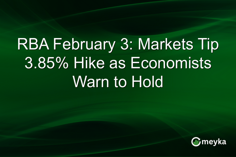 RBA February 3: Markets Tip 3.85% Hike as Economists Warn to Hold