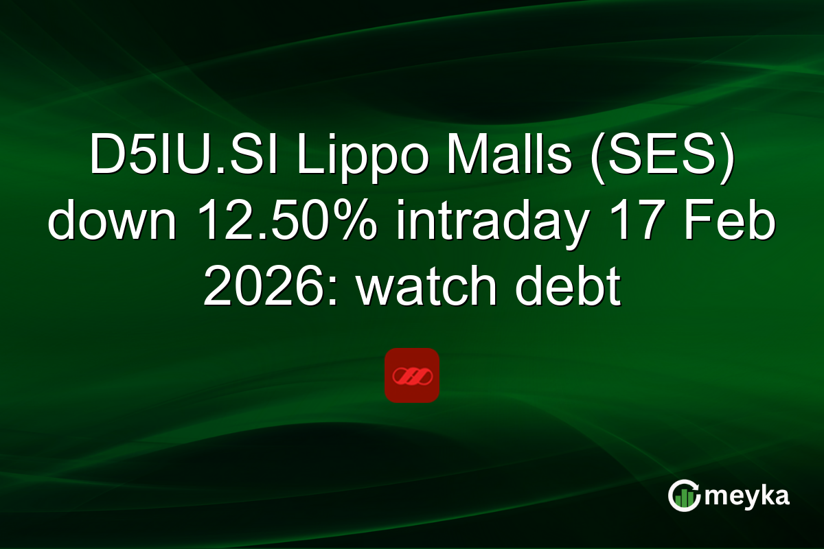 D5IU.SI Lippo Malls (SES) down 12.50% intraday 17 Feb 2026: watch debt