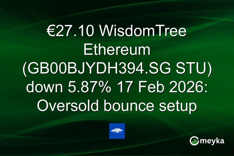 €27.10 WisdomTree Ethereum (GB00BJYDH394.SG STU) down 5.87% 17 Feb 2026: Oversold bounce setup
