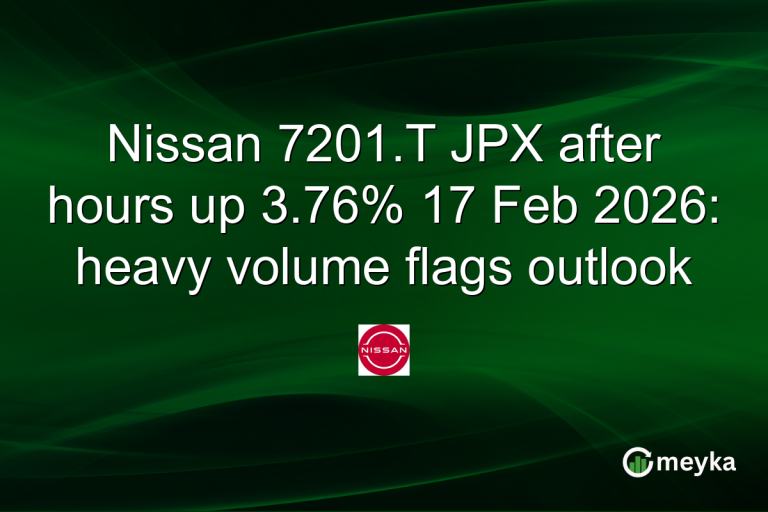Nissan 7201.T JPX after hours up 3.76% 17 Feb 2026: heavy volume flags outlook