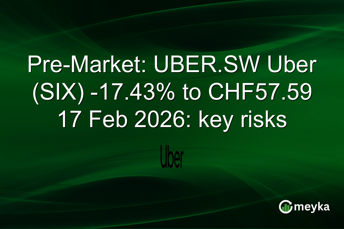 Pre-Market: UBER.SW Uber (SIX) -17.43% to CHF57.59 17 Feb 2026: key risks