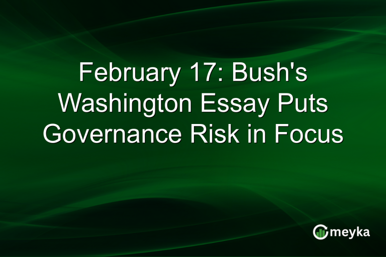 February 17: Bush's Washington Essay Puts Governance Risk in Focus
