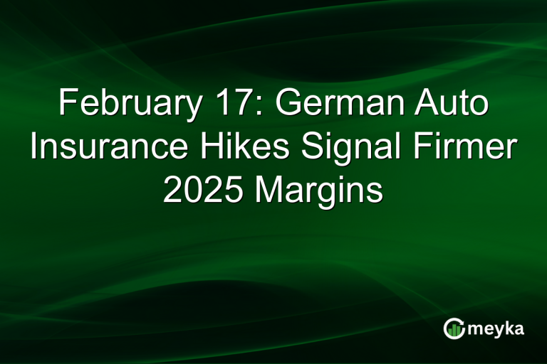 February 17: German Auto Insurance Hikes Signal Firmer 2025 Margins