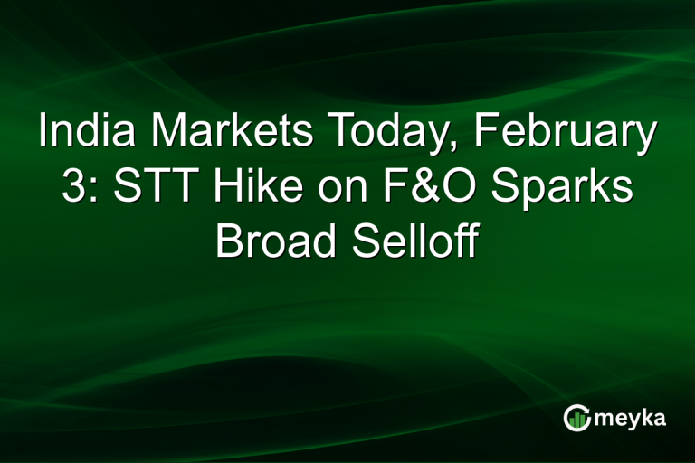 India Markets Today, February 3: STT Hike on F&O Sparks Broad Selloff