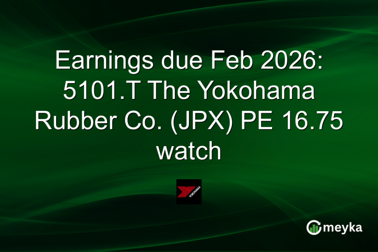 Earnings due Feb 2026: 5101.T The Yokohama Rubber Co. (JPX) PE 16.75 watch