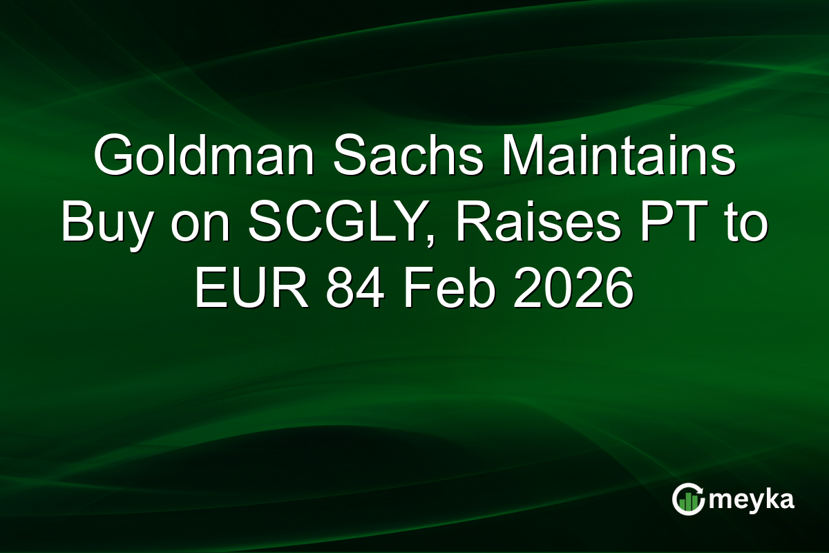 Goldman Sachs Maintains Buy on SCGLY, Raises PT to EUR 84 Feb 2026