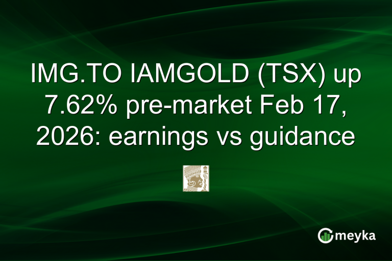 IMG.TO IAMGOLD (TSX) up 7.62% pre-market Feb 17, 2026: earnings vs guidance