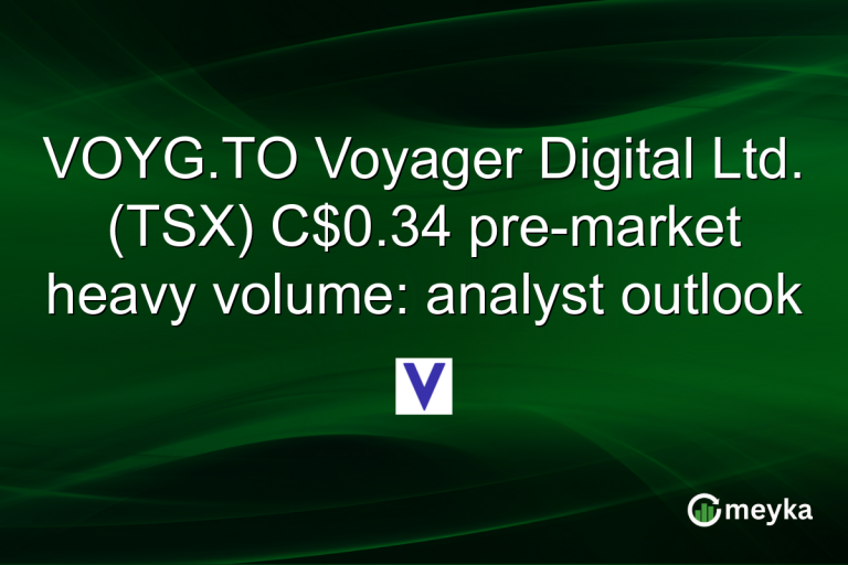 VOYG.TO Voyager Digital Ltd. (TSX) C$0.34 pre-market heavy volume: analyst outlook