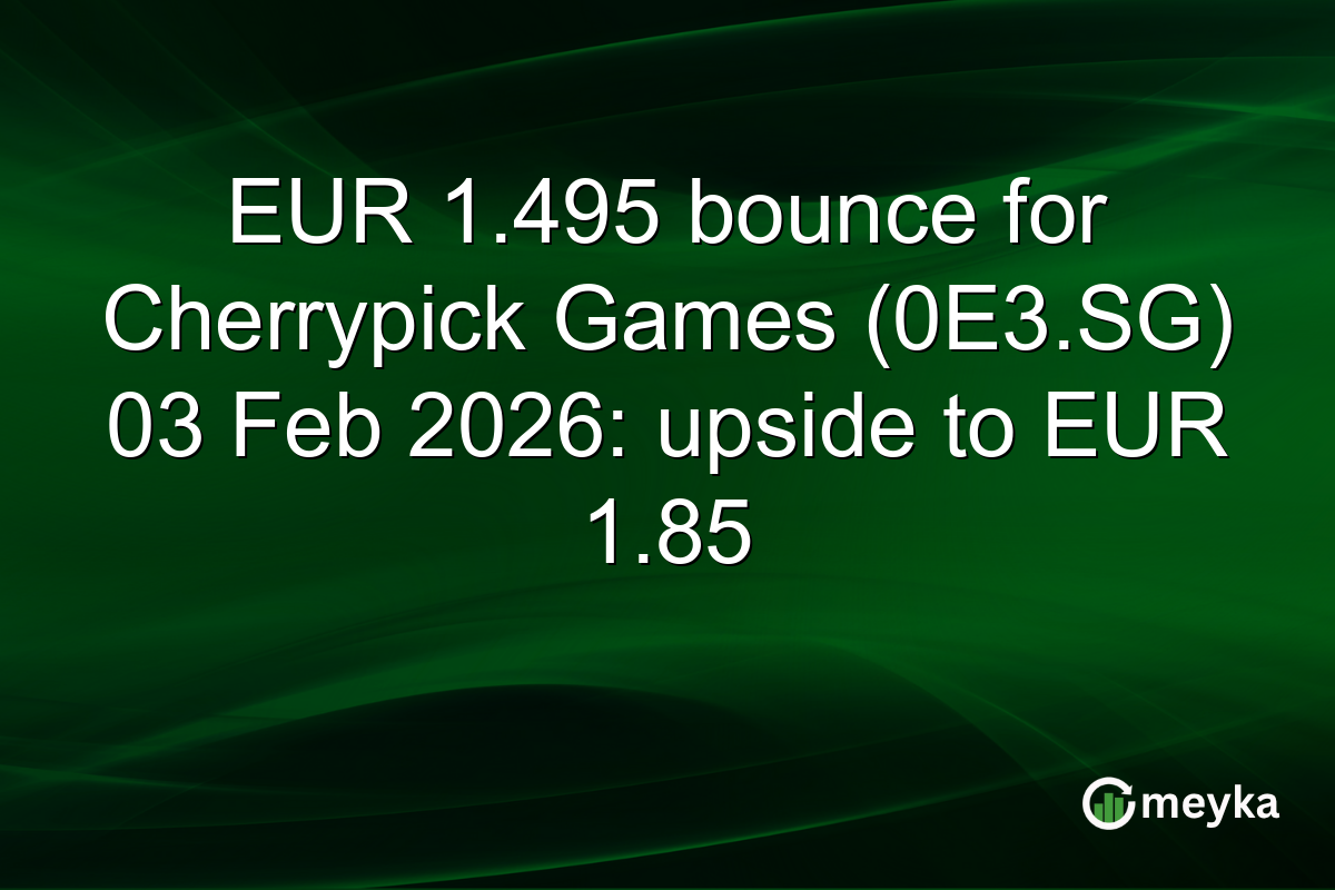 EUR 1.495 bounce for Cherrypick Games (0E3.SG) 03 Feb 2026: upside to EUR 1.85