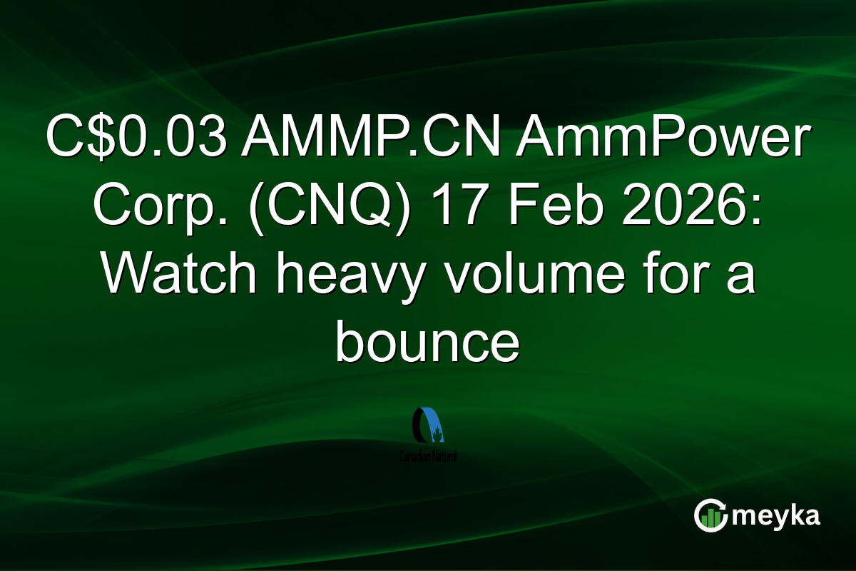 C$0.03 AMMP.CN AmmPower Corp. (CNQ) 17 Feb 2026: Watch heavy volume for a bounce