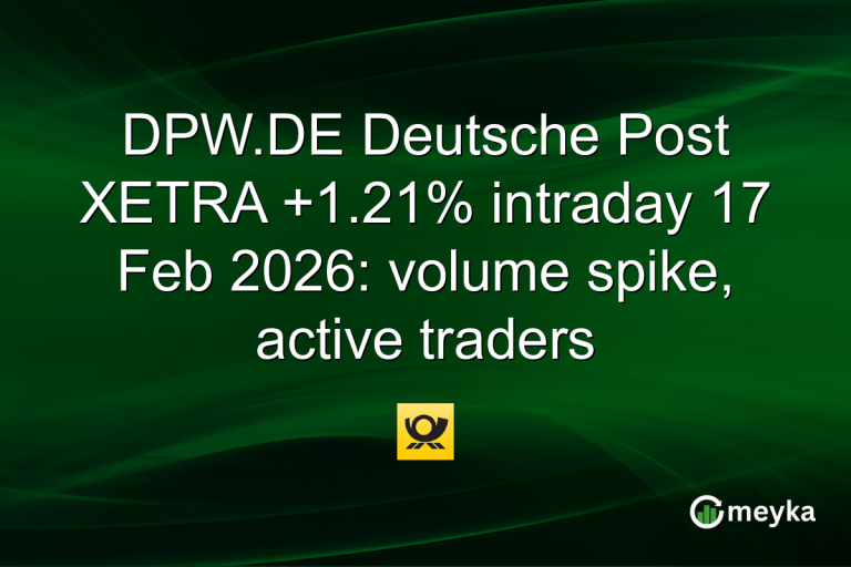 DPW.DE Deutsche Post XETRA +1.21% intraday 17 Feb 2026: volume spike, active traders