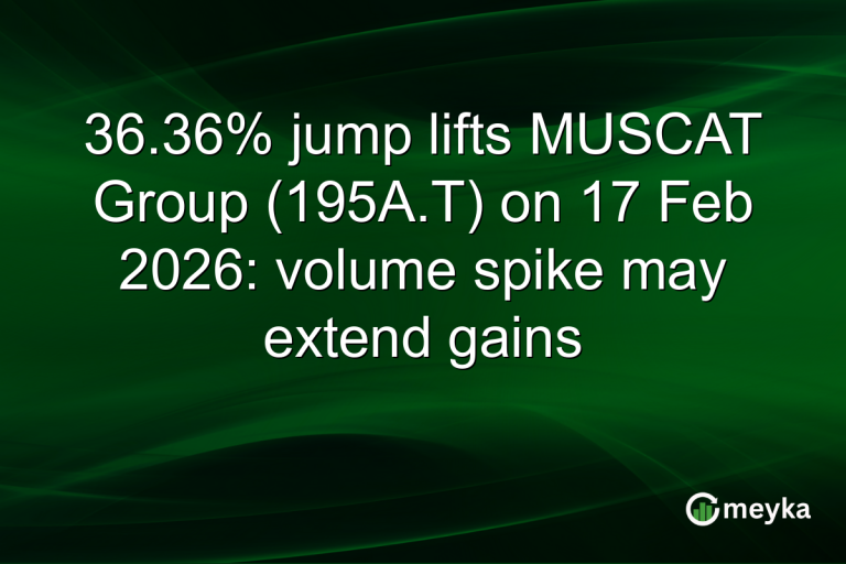 36.36% jump lifts MUSCAT Group (195A.T) on 17 Feb 2026: volume spike may extend gains