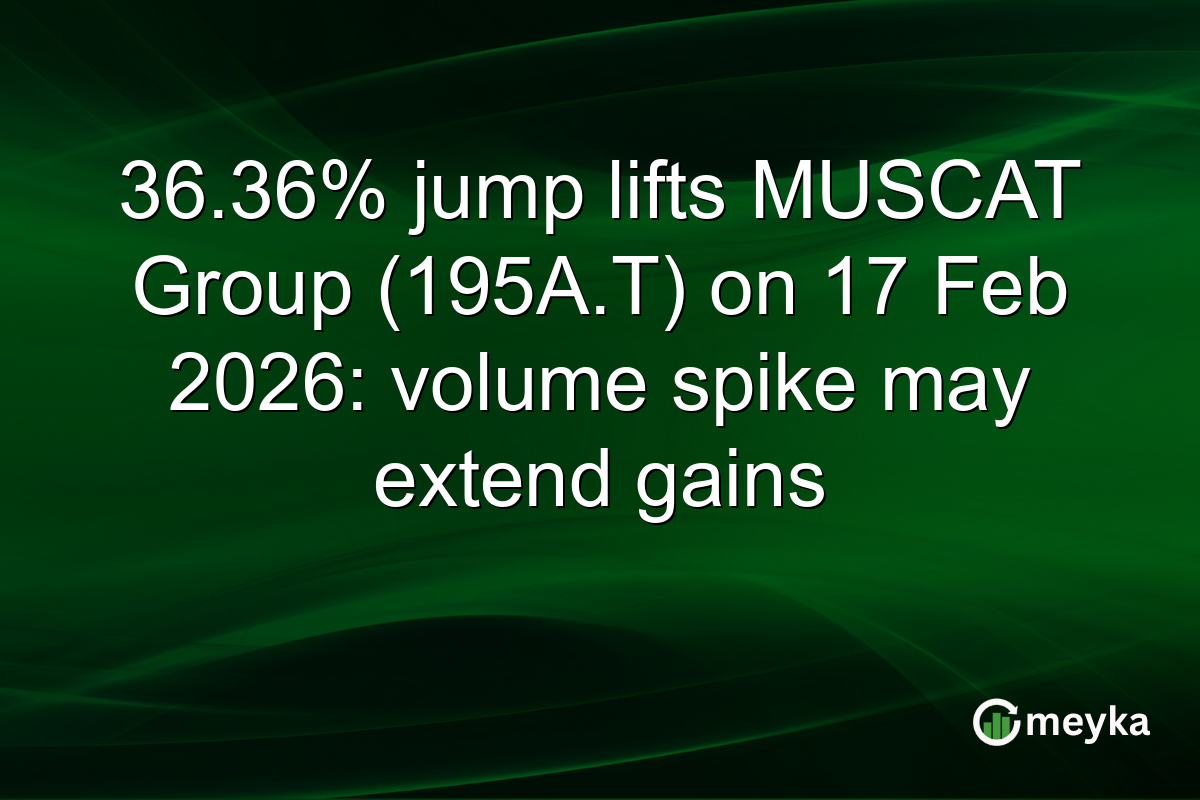 36.36% jump lifts MUSCAT Group (195A.T) on 17 Feb 2026: volume spike may extend gains