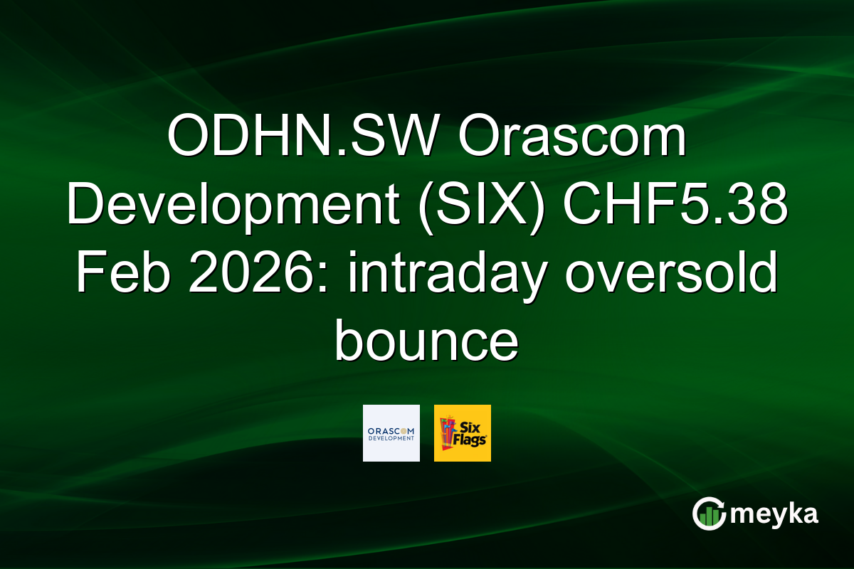 ODHN.SW Orascom Development (SIX) CHF5.38 Feb 2026: intraday oversold bounce
