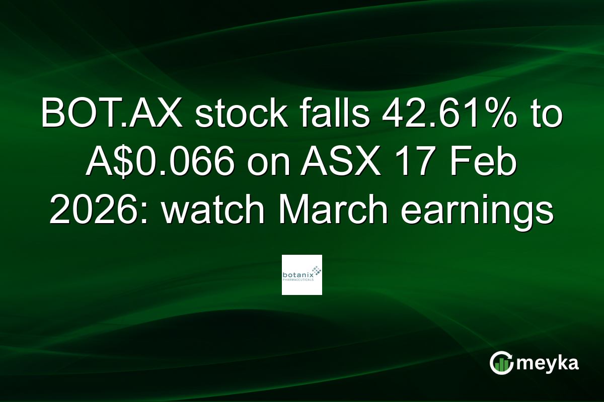 BOT.AX stock falls 42.61% to A$0.066 on ASX 17 Feb 2026: watch March earnings