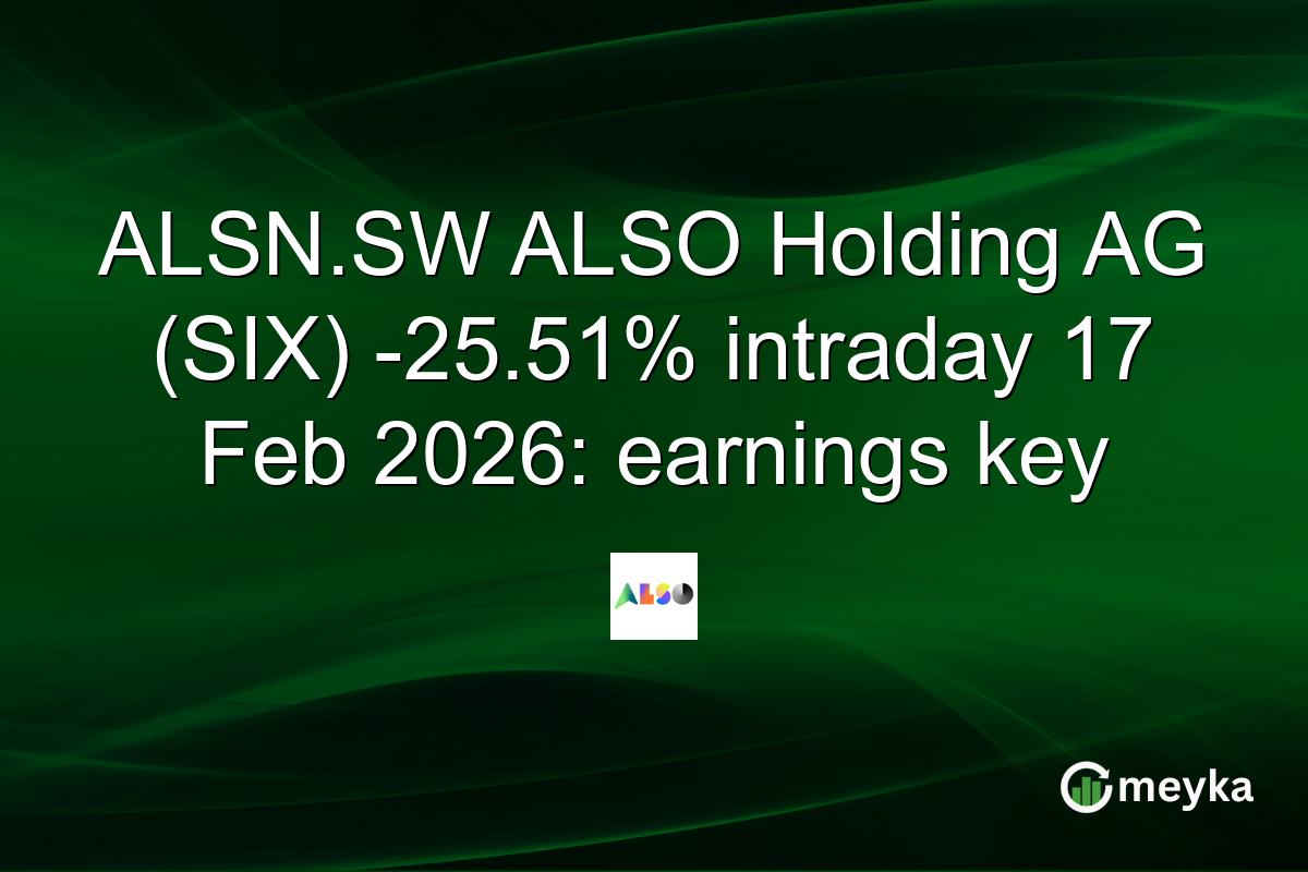 ALSN.SW ALSO Holding AG (SIX) -25.51% intraday 17 Feb 2026: earnings key