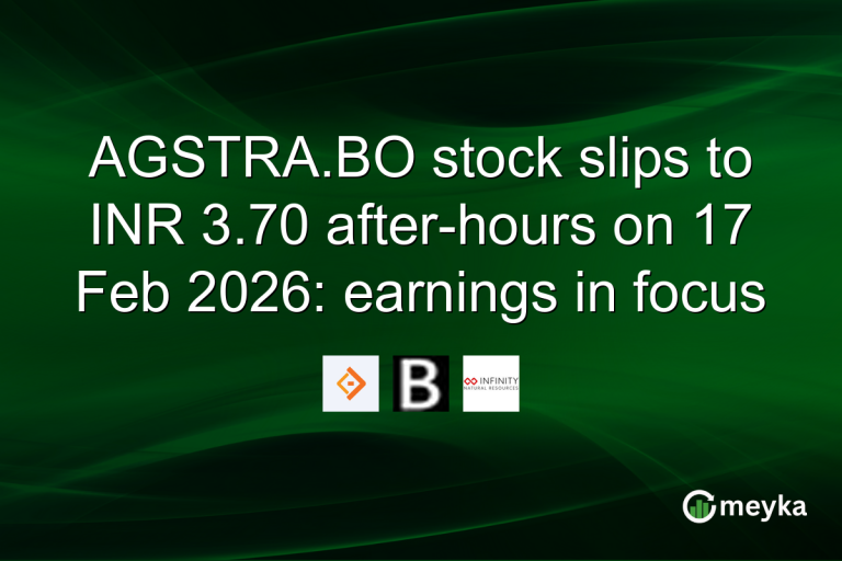 AGSTRA.BO stock slips to INR 3.70 after-hours on 17 Feb 2026: earnings in focus
